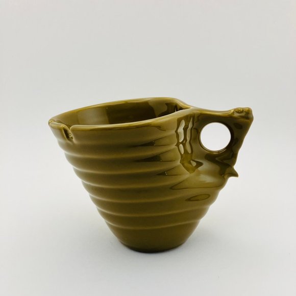 Elan Pottery Green Udon Noodle Ceramic Bowl Ramen Mug Cup Handle Student - Picture 5 of 10